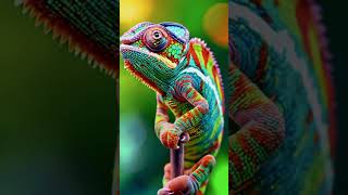 Chameleon On The Branch chameleon reptile aiinsights ai ytshorts shorts colors [upl. by Otrebcire363]