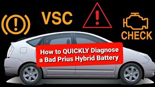 How to QUICKLY Diagnose a Bad Prius Hybrid Battery [upl. by Apthorp]