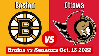 Boston Bruins vs Ottawa Senators  Live NHL Play by Play amp Chat [upl. by Htirehc]