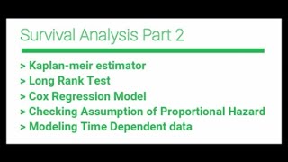 Survival Analysis  Part 2  Cox Regression amp More [upl. by Nolur]