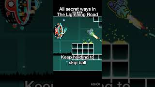 The Lightning Road all secret waysswag routes geometrydash gd shorts [upl. by Lokcin]