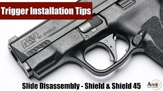 How To Disassemble The MampP Shield And MampP Shield 45 Slide [upl. by Anerev]