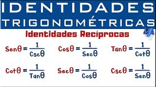 Identidades Trigonométricas  Identidades Recíprocas [upl. by Krm289]