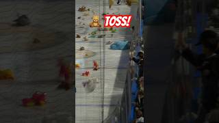 Teddy Bear Toss 🧸🧸 teddy teddybear hockey [upl. by Latin]