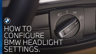 BMW UK  How do I configure my BMW headlight settings [upl. by Ennaylime]