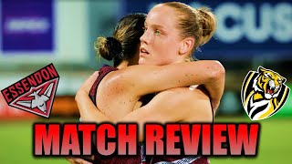 AFLW Round Nine Match Review Essendon v Richmond [upl. by Ledairam]