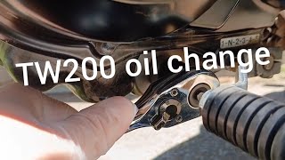 How To Change Your Oil Yamaha TW200 [upl. by Sibylle449]