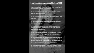 Les vœux de Jacques Brel [upl. by Eelnyl]