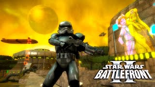 Star Wars Battlefront 2 2005 Mods  Nal Hutta Spaceport  Empire vs Rebels vs Hutt Cartel [upl. by Nanreit882]