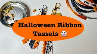 Ribbon Tassel tutorial Halloween ribbon tassels [upl. by Wycoff]