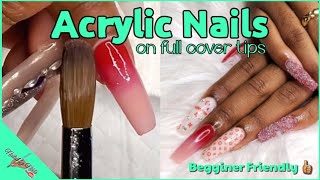 Acrylic Nails with FULL COVER TIPS 🤯 [upl. by Awhsoj]