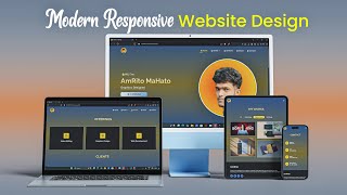 Responsive Portfolio Website  HTML CSS amp JavaScript [upl. by Adnalra]