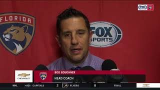 Bob Boughner  Florida Panthers vs Pittsburgh Penguins 10142017 [upl. by Beesley]