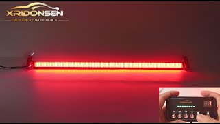 XRIDONSEN 35 inch 144 LED Red Traffic Advisor Emergency Light Bar for Vehicles [upl. by Nafets796]