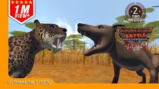 Smilodon VS Andrewsarchus  Dinosaurs Battle Special dinosaursbattles dinosaur dinosaurs [upl. by Elmaleh]