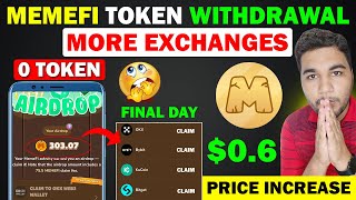 Jaldi Karo Ab  Memefi Token Withdrawal On Bybit Bitget  OKX Not Showing  Memefi Coin Price [upl. by Fugere]