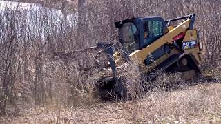 Forestry Mower Removing Buckthorn at Kasota Pond East [upl. by Hemminger]