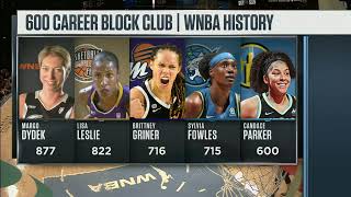 Candace Parker becomes the 5th player in WNBA history to reach 600 career blocks 💪 [upl. by Mcknight]