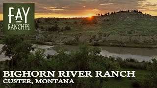 SOLD  Montana Ranch For Sale  Bighorn River Ranch  Custer MT [upl. by Brockie]