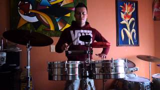 los hermanos lebron  la temperatura cover timbal [upl. by Anees]