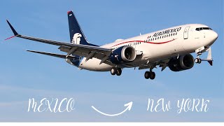 Aeromexico 737 Max First Class  Mexico City New York City  Aeromexico Clase Premier [upl. by Ilrak]