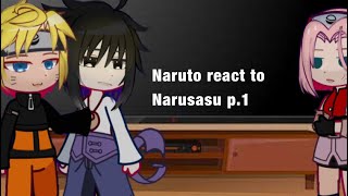 Naruto and friends react to Narusasu  angst  no english sorry  short  canon reaction [upl. by Pinchas540]