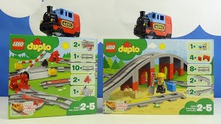 Строим из Lego Duplo LEGO DUPLO 10882 Train Tracks рельсы 10872 Train Bridge железнодорожный мост [upl. by Westland804]