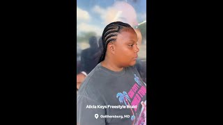 How To Braid Hybrid Braid Half Cornrow And Half Bohemian Braids [upl. by Marni]