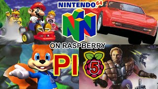 Testing N64 emulation on Raspberry Pi 5 64bit Nintendo 64 [upl. by Center]