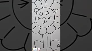 Disegnare un leoncino per bambini disegnare disegnareecolorare disegniperbambini disegno [upl. by Adella359]