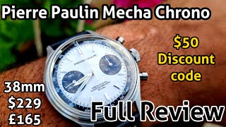 ⌚Pierre Paulin Mech Chrono by Merkur⌚38mm Panda dial Gem  Full Review  The Watcher [upl. by Gollin396]