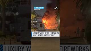 Luxury yacht with fireworks on board goes up in flames [upl. by Elodie571]