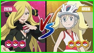 Pokemon Battle Pedia Cynthia Vs Korrina [upl. by Kling]