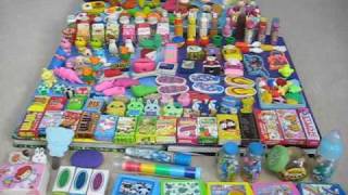 Eraser Collection Over 200 erasers [upl. by Jasen]