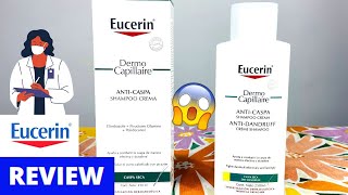 EUCERIN Dermocapillaire SHAMPOO CREMA ANTICASPA❤️💚RESEÑA😱REVIEW⭐CASPA SECA🏆DERMALOVERS😍SKINCARE [upl. by Clementia]