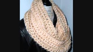 Infinity Scarf Winter White Cream Color Designer Scarf Handmade Crochet by 2 Sisters Handmade [upl. by Worth236]