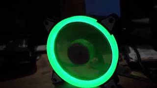 Unboxing CUBE GAMING Ring Fan 12CM 1300RPM green Led [upl. by Grew]