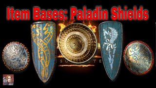 D2R Item Bases  Paladin Only Shields Sacred Targe Sacred Rondache Vortex Shield Zakarum Shield [upl. by Atreb583]