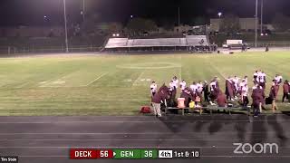 Genesee Varsity Football vs Deckerville [upl. by Serena]