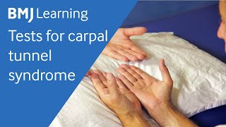 Tests for carpal tunnel syndrome  BMJ Learning [upl. by Kcirej]