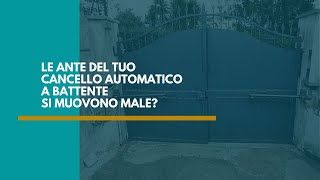 Le ante del cancello automatico a battente si muovono male [upl. by Zindman]