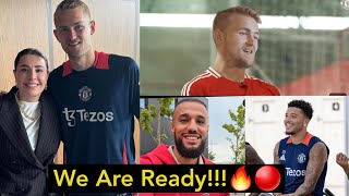 Man United Training Today  Mazraoui amp De Ligt INTERVIEW Sancho SWAP Deal with UGARTE [upl. by Ahsi]