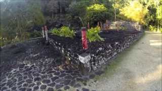 Marae Arahurahu  Paea  Tahiti aerial video [upl. by Aikram]