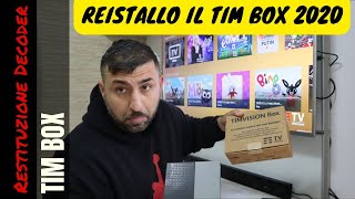 Timvision BOX restituzione Decoder Sagemcom 2021 reinstallo TIM BOX [upl. by Ahsuat]