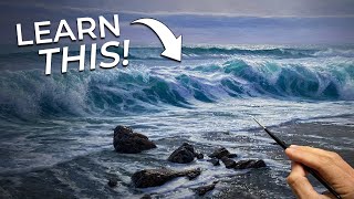 Livestream Painting a Crashing Wave in Oils [upl. by Akirehs]