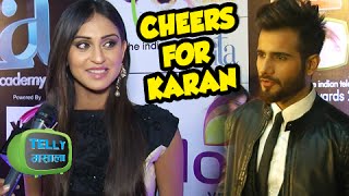 Krystle Dsouza Cheers For Karan Tacker At Red Carpet  ITA Awards 2014 [upl. by Myrilla]