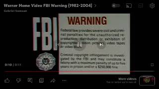 Warner Home Video Logo Fullscreen With FBI Warning  PBS Kids PPals 19931999 Version 1 [upl. by Dumas]