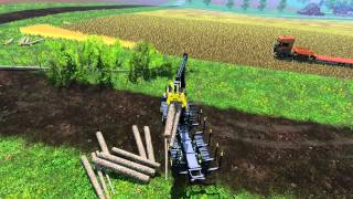 farming simulator 2015 logging with logging machinery [upl. by Vedi]