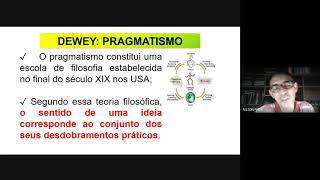 Filosofia 3 JOHN DEWEY FUNCIONALISMO E PRAGMATISMO II [upl. by Andreas]