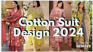 Cotton Suit Design 2024  Summer Cotton Suit Design Summer Suits Ideas Fashionwithrukhsi [upl. by Nylzor870]